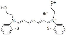 3-(2-hydroxyethyl)-2-[5-[3-(2-hydroxyethyl)-3H-benzothiazol-2-ylidene]penta-1,3-dienyl]benzothiazolium bromide 结构式