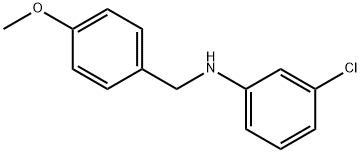 3-chloro-N-[(4-methoxyphenyl)methyl]aniline Structure
