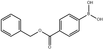 4-(ベンジルオキシカルボニル)フェニルボロン酸 化学構造式