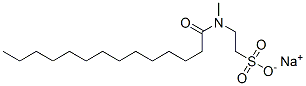 sodium 2-[methyl(1-oxotetradecyl)amino]ethanesulphonate Structure