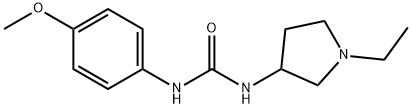 1-(1-Ethyl-3-pyrrolidinyl)-3-(p-methoxyphenyl)urea Structure