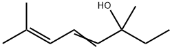 3,7-ジメチル-4,6-オクタジエン-3-オール 化学構造式
