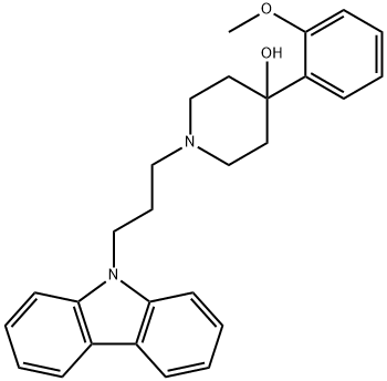 1-[3-(9H-CARBAZOL-9-YL)PROPYL]-4-(2-METHOXYPHENYL)-4-PIPERIDINOL HYDROCHLORIDE Structure