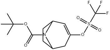 (1R,5S)-3-(三氟甲基磺酰氧基)-8-氮杂双环[3.2.1]-2-辛烯-8-羧酸叔丁酯, 185099-68-7, 结构式