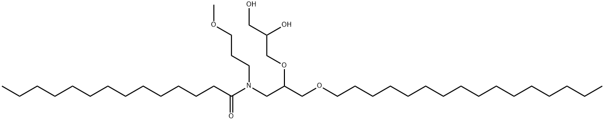 鲸蜡氧丙基甘油基甲氧丙基肉豆蔻酰胺 结构式