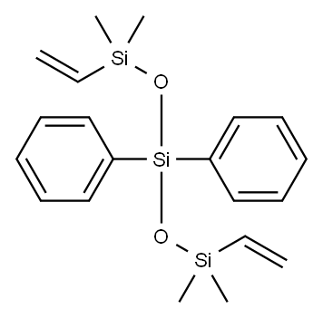 1,5-ジエテニル-1,1,5,5-テトラメチル-3,3-ジフェニルペンタントリシロキサン 化学構造式