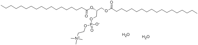 1,2-DISTEAROYL-SN-GLYCERO-3-PHOSPHOCHOLINE DIHYDRATE 结构式