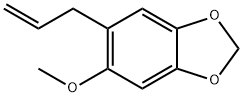 5-アリル-6-メトキシ-1,3-ベンゾジオキソール 化学構造式