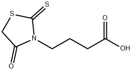 4-(4-氧代-2-硫代-四氢噻唑-3-基)-丁酸, 18623-60-4, 结构式