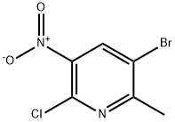 2-氯-3-硝基-5-溴-6-甲基吡啶 结构式