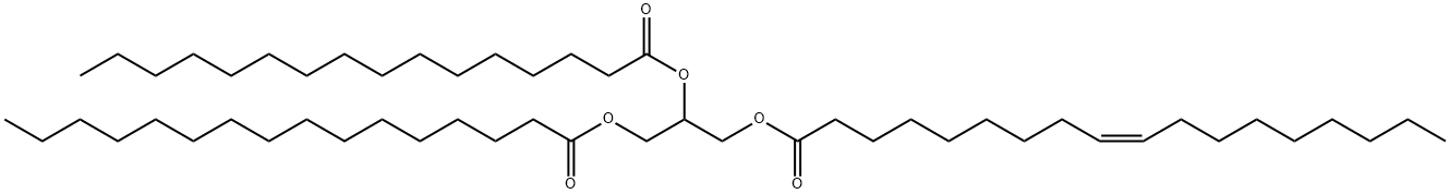 RAC 1-オレオイル-2,3-ジパルミトイルグリセロール 化学構造式