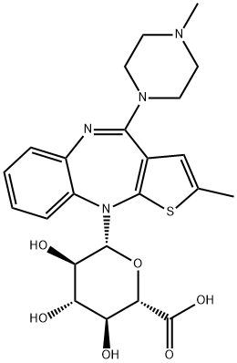 奥氮平-Β-D-葡糖苷酸 结构式