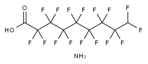 2,2,3,3,4,4,5,5,6,6,7,7,8,8,9,9-16代氟壬酸铵盐, 1868-86-6, 结构式
