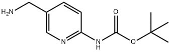 2-(BOC-氨基)-5-(胺甲基)吡啶 结构式