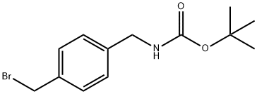 4-(溴甲基)苄基氨基甲酸叔丁酯 结构式