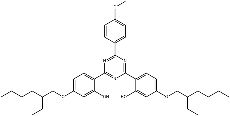 双-乙基己氧苯酚甲氧苯基三嗪 结构式