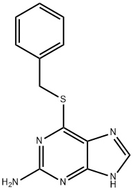 6-[(フェニルメチル)チオ]-1H-プリン-2-アミン 化学構造式