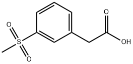3-メチルスルホニルフェニル酢酸 化学構造式