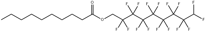 Decanoic acid 2,2,3,3,4,4,5,5,6,6,7,7,8,8,9,9-hexadecafluorononyl ester 结构式