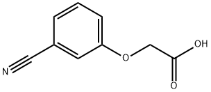 (3-シアノフェノキシ)酢酸 化学構造式