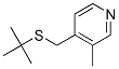 4-(tert-Butylthiomethyl)-3-methylpyridine 结构式