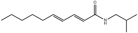 (2E,4E)-N-イソブチル-2,4-デカジエンアミド 化学構造式