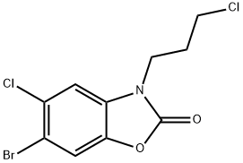 2-Benzoxazolinone, 6-bromo-5-chloro-3-(3-chloropropyl)- 结构式