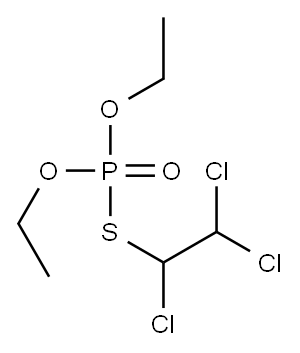 Phosphorothioic acid O,O-diethyl S-(1,2,2-trichloroethyl) ester Struktur