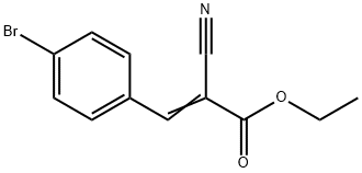 2-Propenoic acid, 2-cyano-3-(4-bromophenyl)-, ethyl ester, 18861-58-0, 结构式