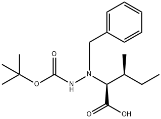 (S)-(+)-N-Α -苯甲基-N-Β--BOC-L-肼基异亮氨酸 结构式