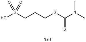 N，N-二甲基-二硫代羰基丙烷磺酸钠 结构式
