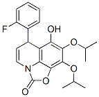 2H,6H-Oxazolo[5,4,3-ij]quinolin-2-one,  6-(2-fluorophenyl)-7-hydroxy-8,9-bis(1-methylethoxy)-|