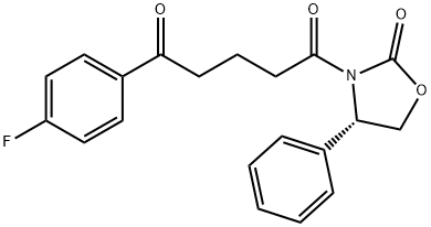 (4S)-3-[5-(4-Fluorophenyl)-1,5-dioxopenyl]-4-phenyl-2-oxazolidinone Struktur