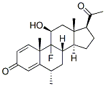 9-fluoro-11beta-hydroxy-6alpha-methylpregna-1,4-diene-3,20-dione Structure