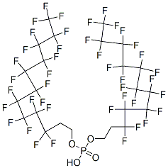 bis[3,3,4,4,5,5,6,6,7,7,8,8,9,9,10,10,11,11,12,12,12-henicosafluorododecyl] hydrogen phosphate Structure