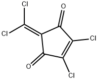 2,3-dichloro-5-(dichloromethylidene)cyclopent-2-ene-1,4-dione 结构式