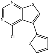 4-クロロ-5-(2-チエニル)チエノ[2,3-D]ピリミジン 塩化物 化学構造式