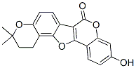 3-Hydroxy-9,10-(2,2-dimethyl-1-oxabutane-1,4-diyl)-6H-benzofuro[3,2-c][1]benzopyran-6-one 结构式