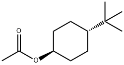 酢酸4β-tert-ブチルシクロヘキサン-1α-イル 化学構造式