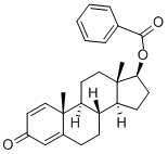 17Β-苯甲酰氧基-雄甾-1,4-二烯-3-酮, 19041-66-8, 结构式
