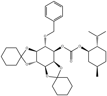4-O-BENZYL-3-(-)-CARBOXYMENTHYL-1,2:5,6-DI-O-CYCLOHEXYLIDENE-L-MYO-INOSITOL|4-O-苄基-3-(-)-羧基薄荷-1,2:5,6-DI-O-环亚己AD-L-肌醇