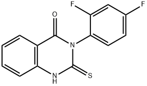 3-(2,4-二氟苯基)-2-硫烷基-3,4-二氢喹唑啉-4-酮 结构式