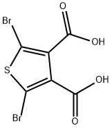 2,5-二溴-噻吩-3,4-二羧酸, 190723-12-7, 结构式