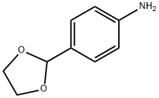 4-(1,3-ジオキソラン-2-イル)アニリン 化学構造式