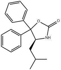 (FIS)-(-)-5,5-二苯基-4-异丁基-2-恶唑烷酮, 191090-34-3, 结构式