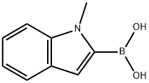 (1-メチル-1H-インドール-2-イル)ボロン酸 化学構造式