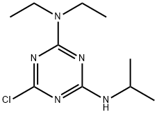 2-(N,N-diethylamino)-4-(-N-isopropylamino)-6-chloro-1,3,5-triazine 结构式