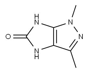 Imidazo[4,5-c]pyrazol-5(1H)-one,  4,6-dihydro-1,3-dimethyl- Structure