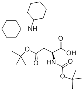 N-[[(tert-ブチル)オキシ]カルボニル]-L-アスパラギン酸4-(tert-ブチル)・ジシクロヘキシルアミン 化学構造式