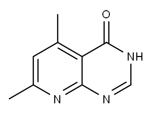 5,7-二甲基-4-羟基吡啶并[2,3-D]嘧啶 结构式